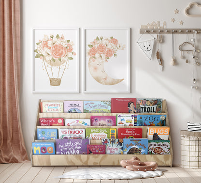 Kids Floor Bookshelf – WOOD | Montessori | Kids Bookshelf