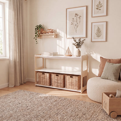 Three-Tier Montessori Shelf | Kids Furniture | Kids Shelving