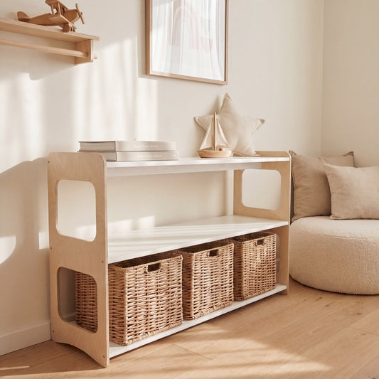 Three-Tier Montessori Shelf | Kids Furniture | Kids Shelving