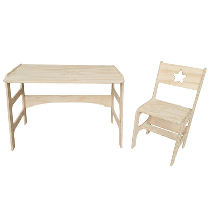 Kids Desk and Chair – Natural 5-10 Years+