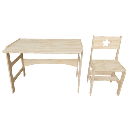 Kids Desk and Chair – Natural 5-10 Years+