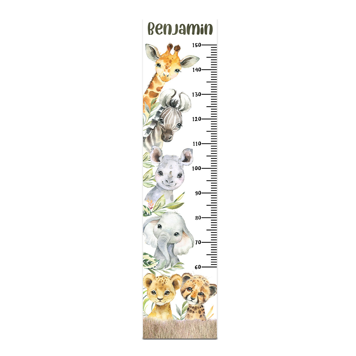 Height Chart – Africa Animals Boy | Growth Chart