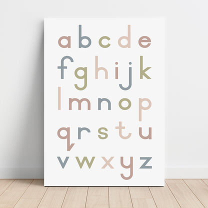 Alphabet Lower Case - Printable Wall Art - Instant Download
