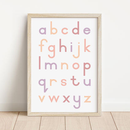 Alphabet Lower Case - Printable Wall Art - Instant Download