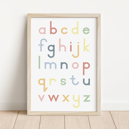 Alphabet Lower Case - Printable Wall Art - Instant Download