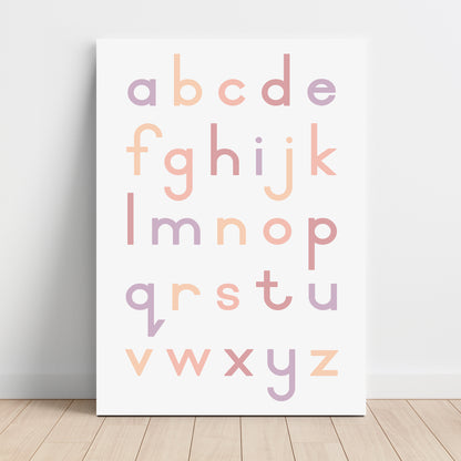 Alphabet Lower Case - Printable Wall Art - Instant Download