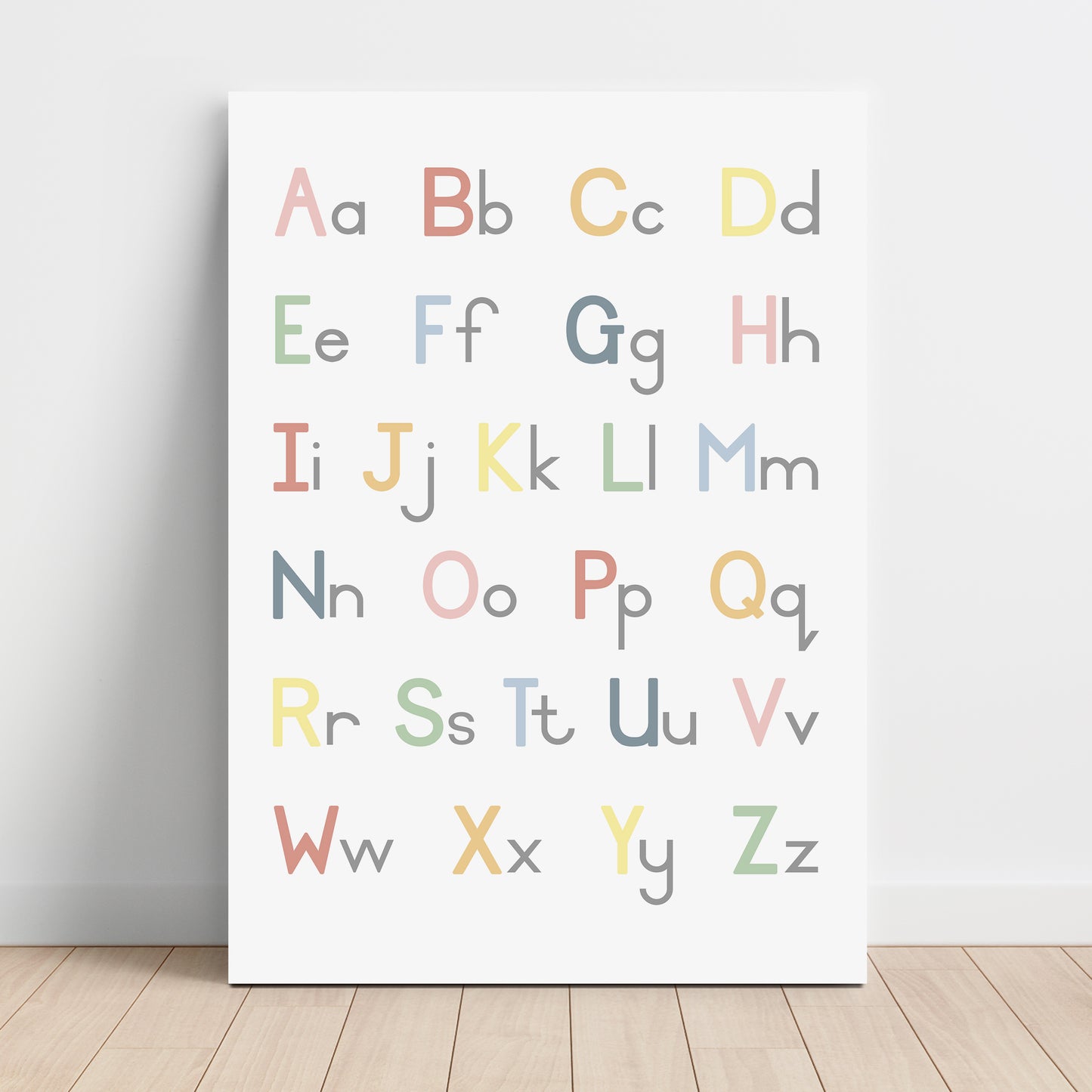 Alphabet Capitals & Lower Case - Printable Wall Art - Instant Download