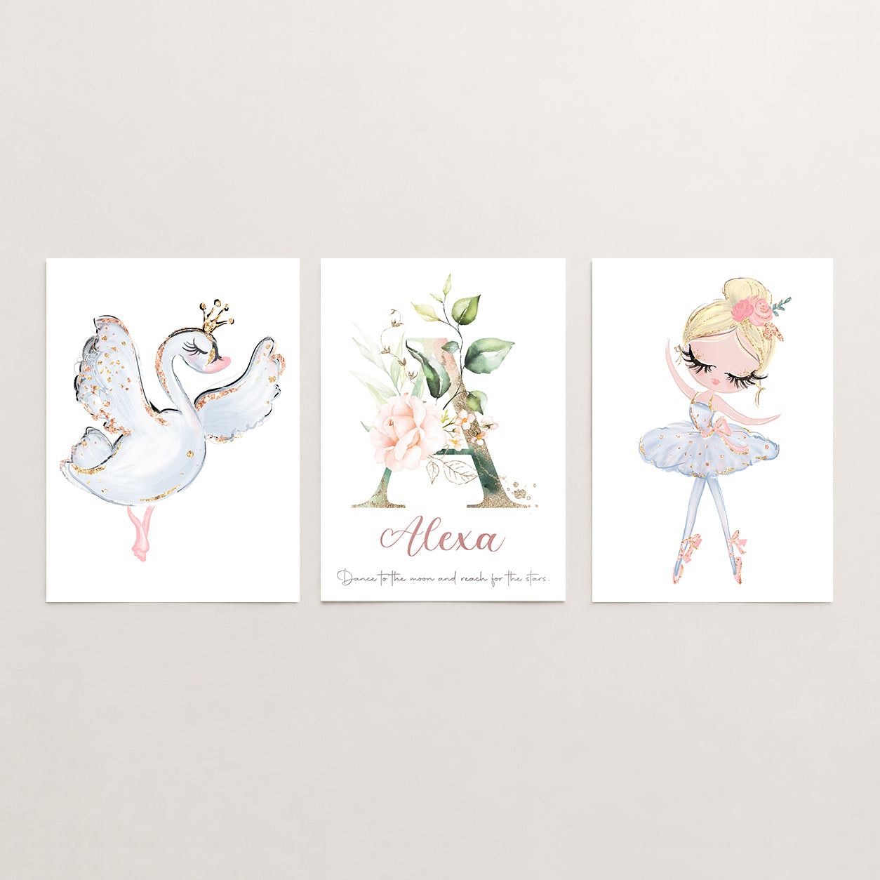 Dance Among the Stars - Set of 3 - Printed Wall Art