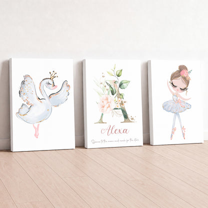 Prima Ballerina - Set of 3 - Printed Wall Art