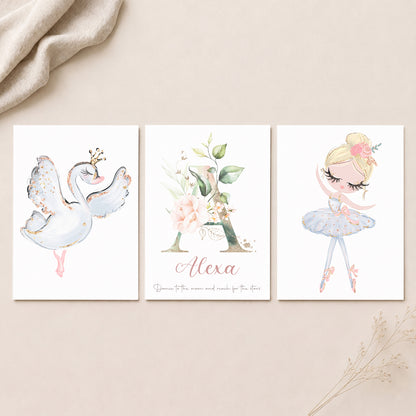 Dance Among the Stars - Set of 3 - Printed Wall Art