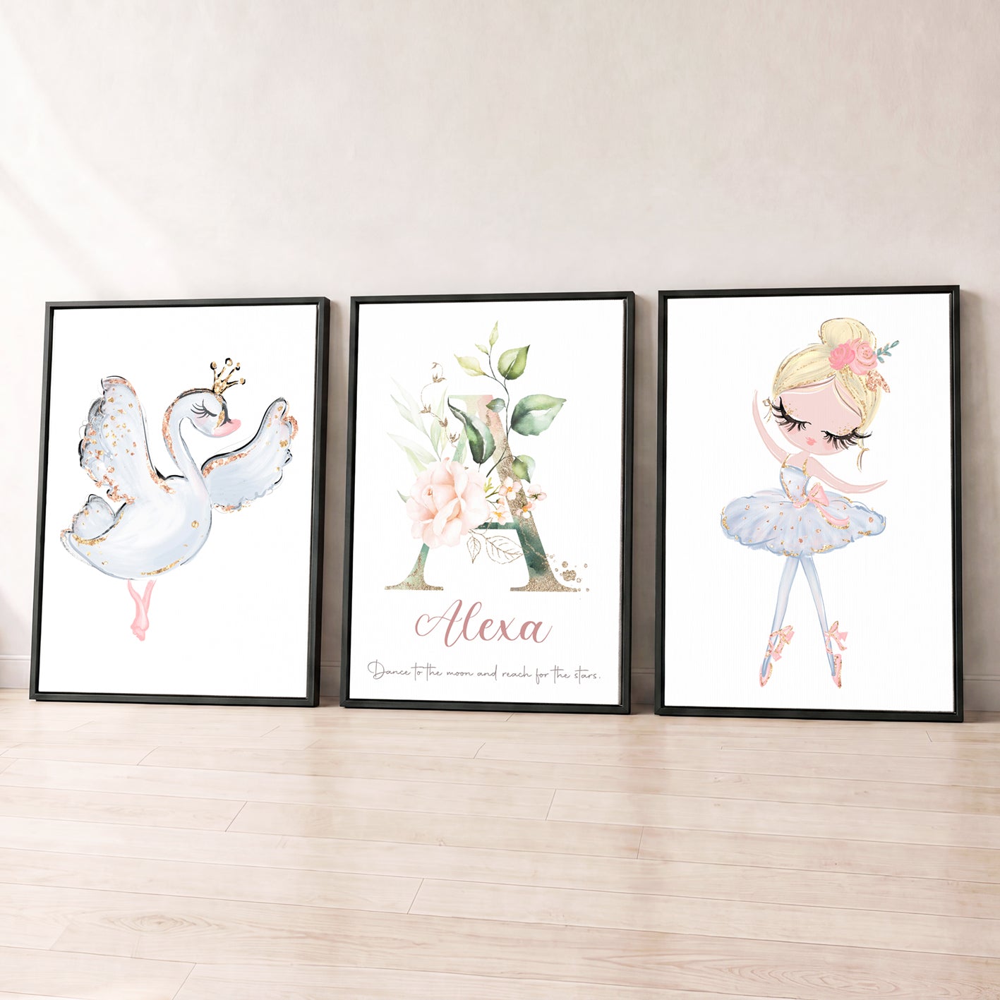 Dance Among the Stars - Set of 3 - Printed Wall Art