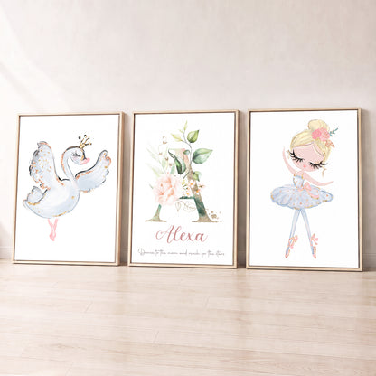 Dance Among the Stars - Set of 3 - Printed Wall Art