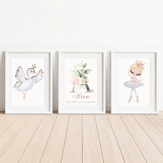 Dance Among the Stars - Set of 3 - Printed Wall Art