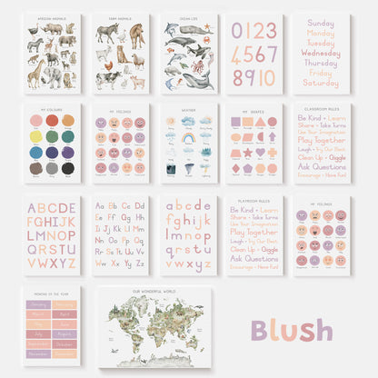 Educational Bundle - 16 Posters - Printable Wall Art - Instant Download