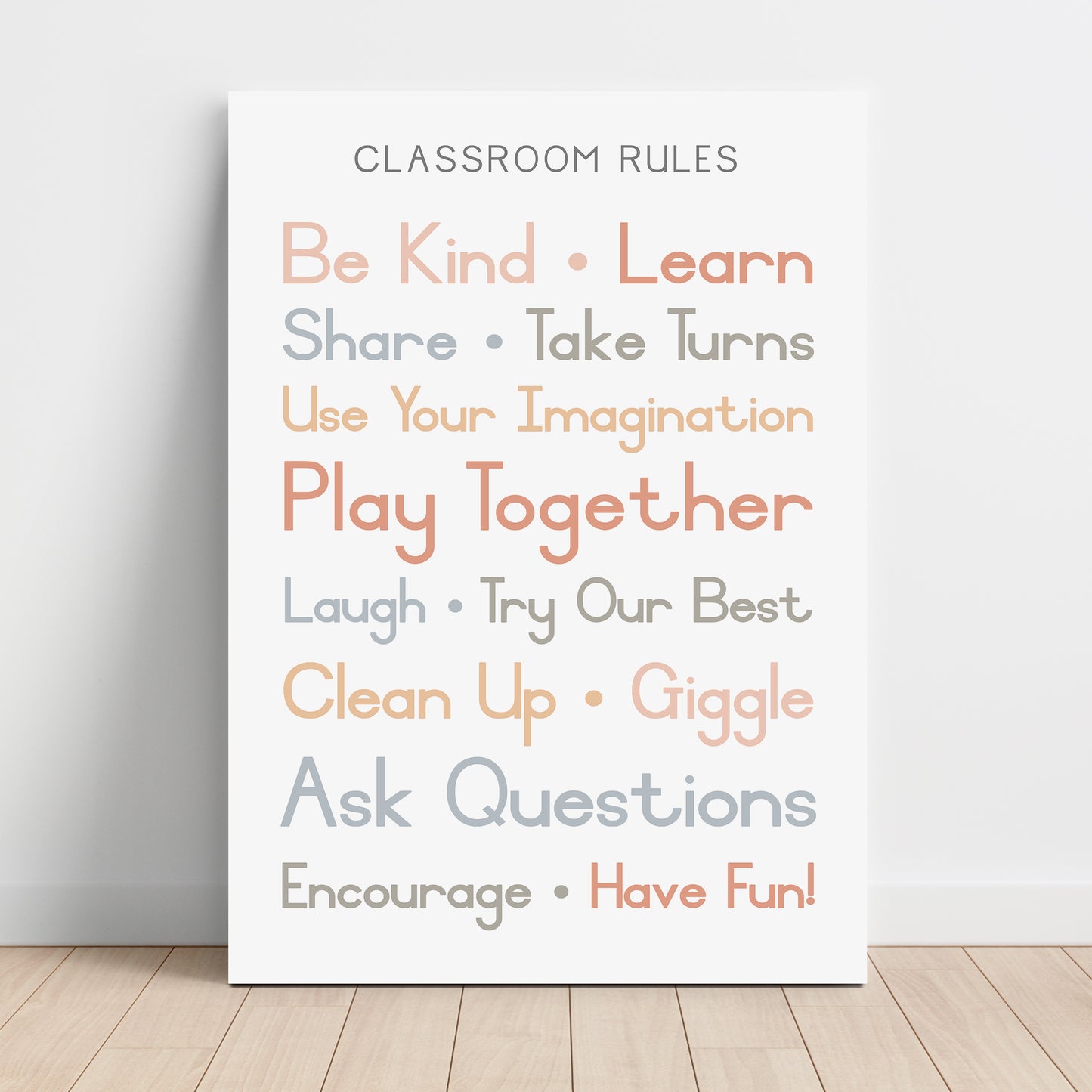 Classroom Rules - Printable Wall Art - Instant Download
