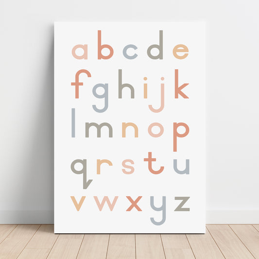 Alphabet Lower Case - Printable Wall Art - Instant Download