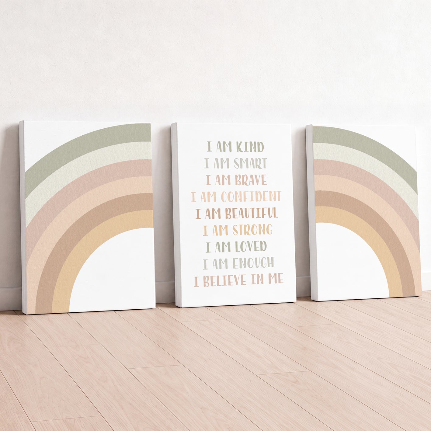 Calm Affirmations - Set of 3 - Printed Wall Art