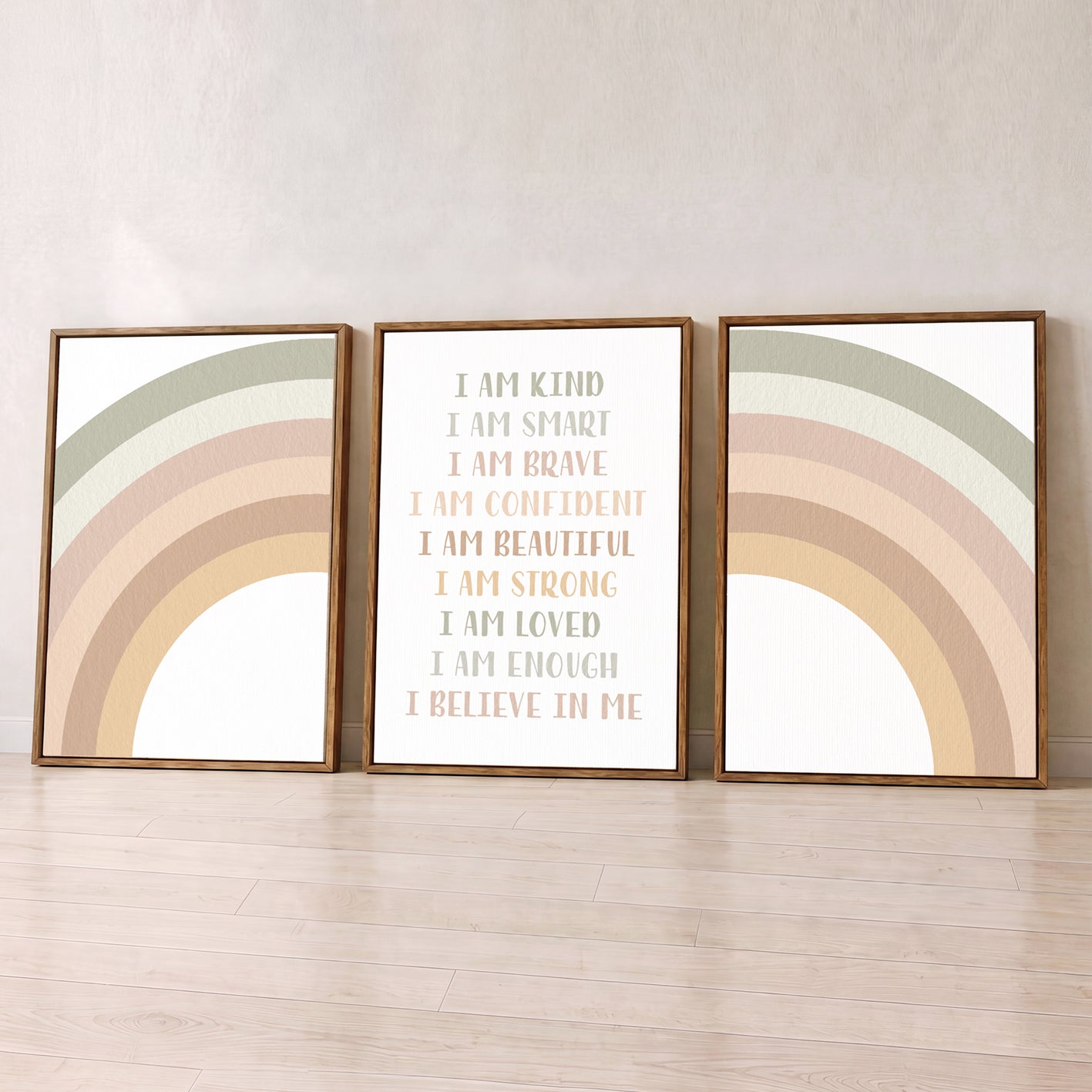 Calm Affirmations - Set of 3 - Printed Wall Art