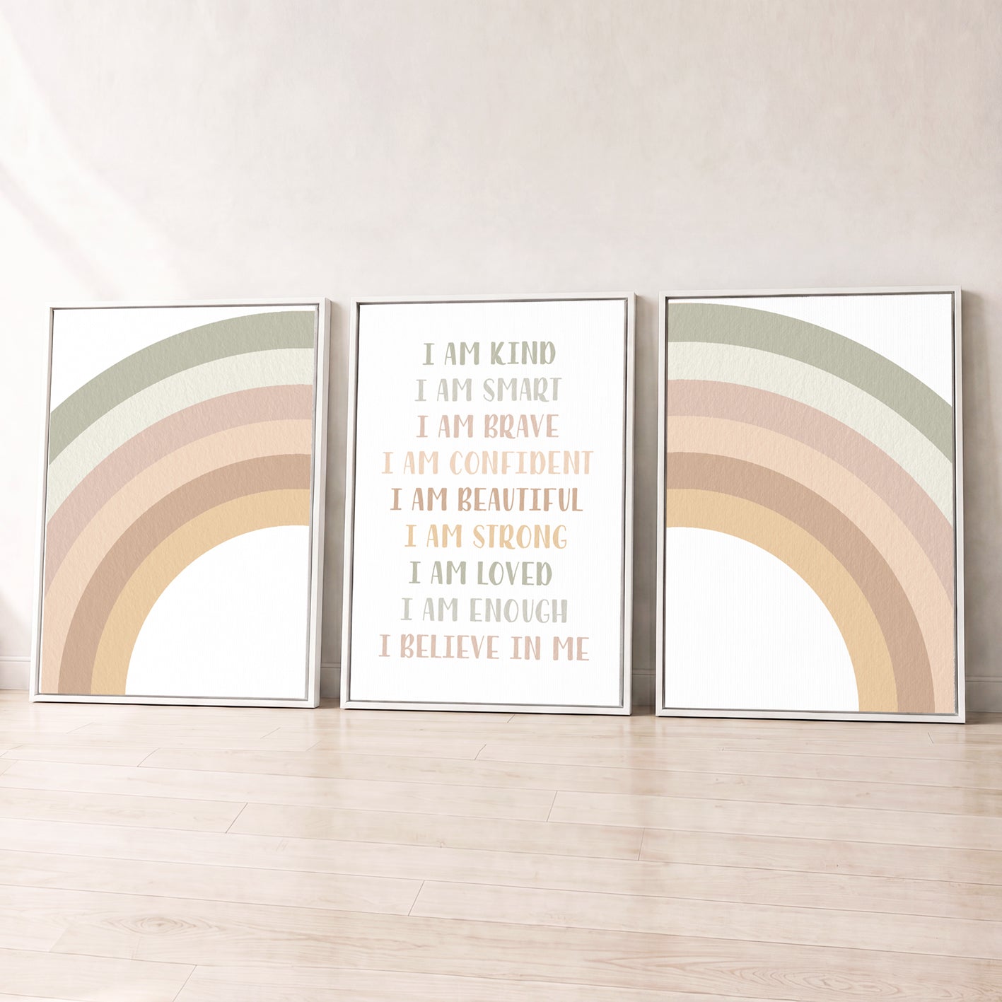 Calm Affirmations - Set of 3 - Printed Wall Art