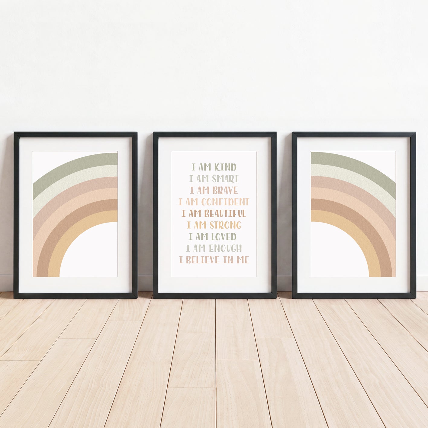 Calm Affirmations - Set of 3 - Printed Wall Art