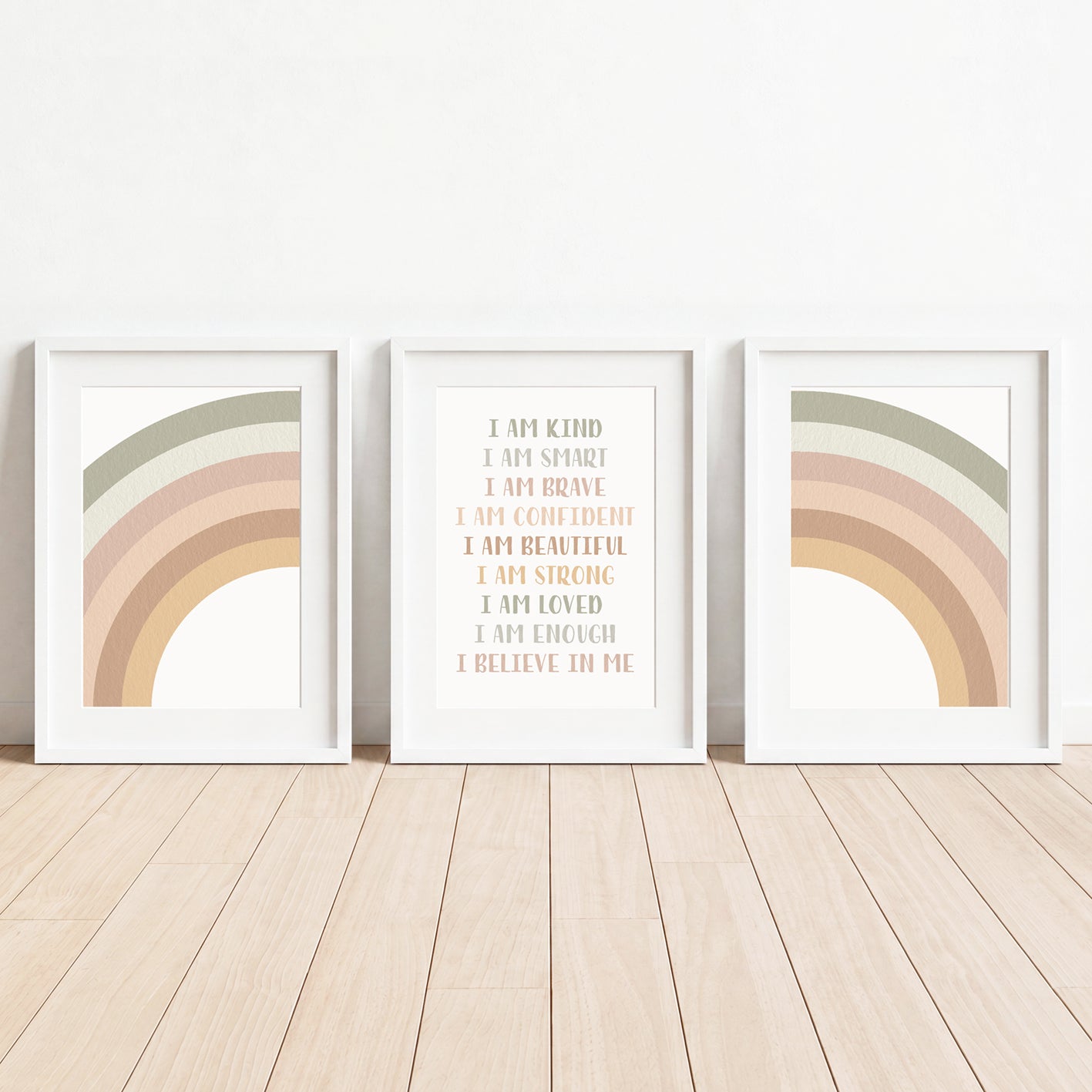 Calm Affirmations - Set of 3 - Printed Wall Art