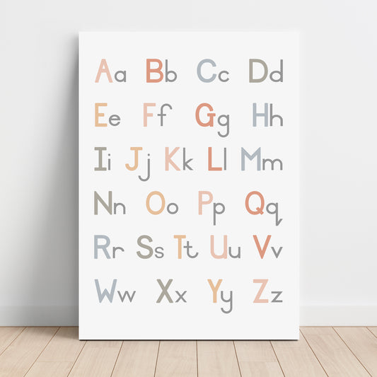 Alphabet Capitals & Lower Case - Printable Wall Art - Instant Download