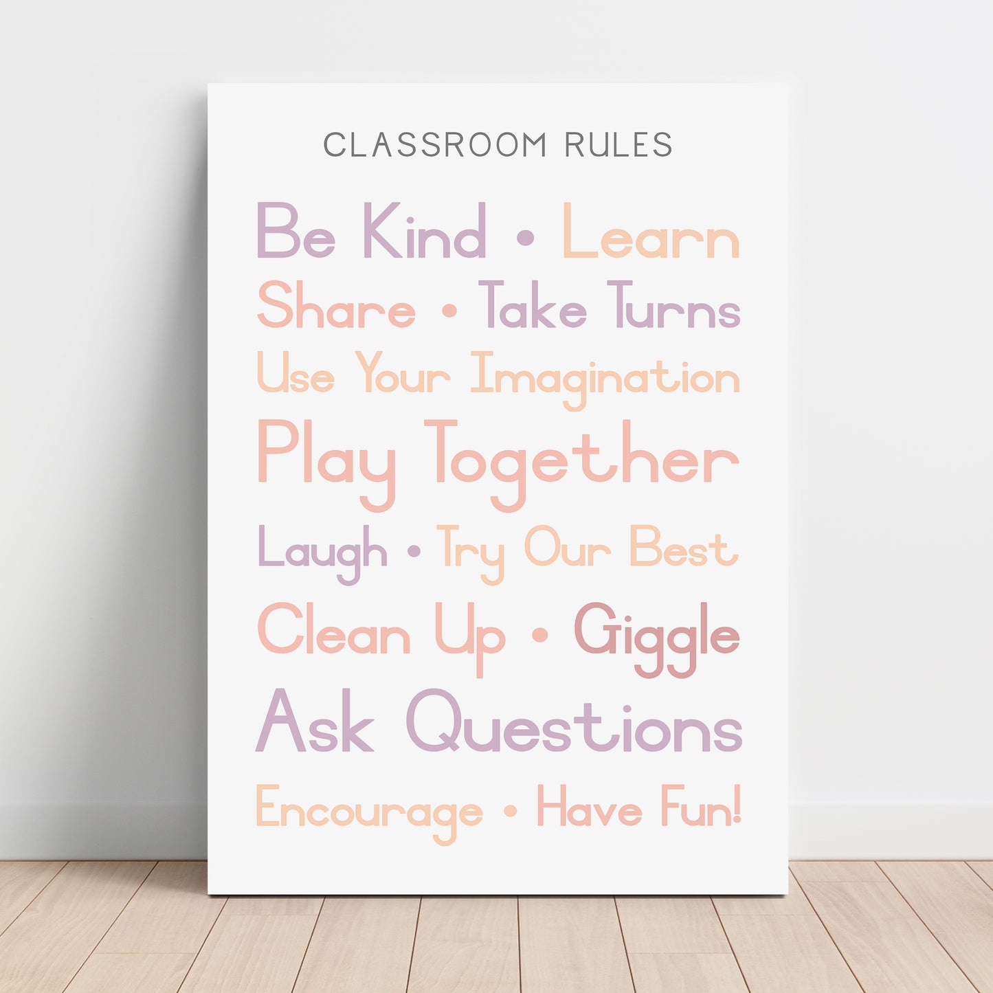 Classroom Rules - Printable Wall Art - Instant Download