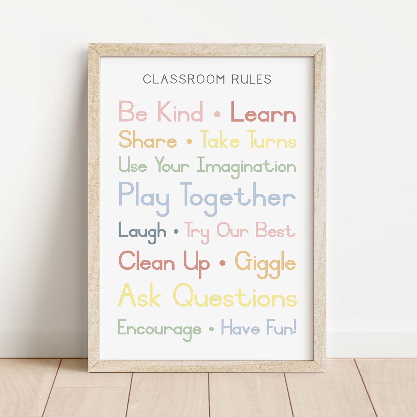Classroom Rules - Printable Wall Art - Instant Download