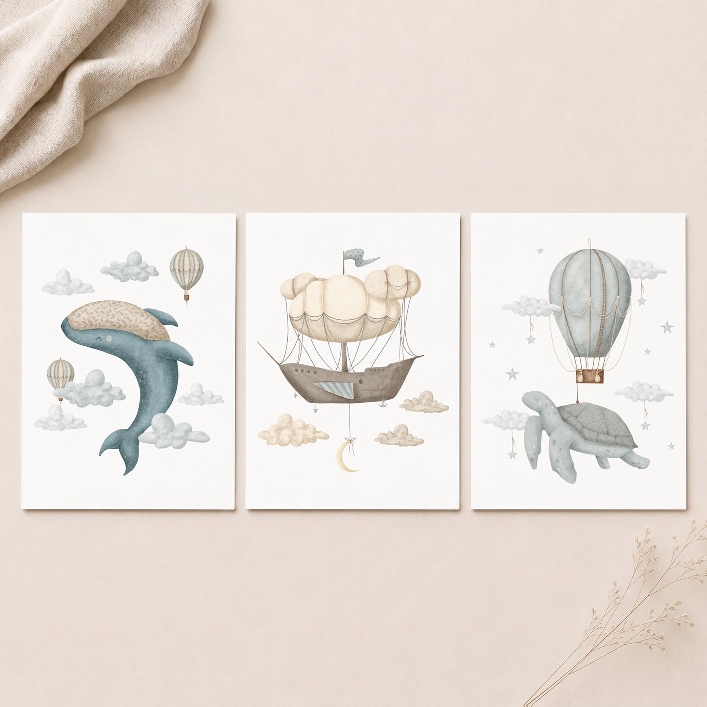 Dreams - Set of 3 - Printed Wall Art