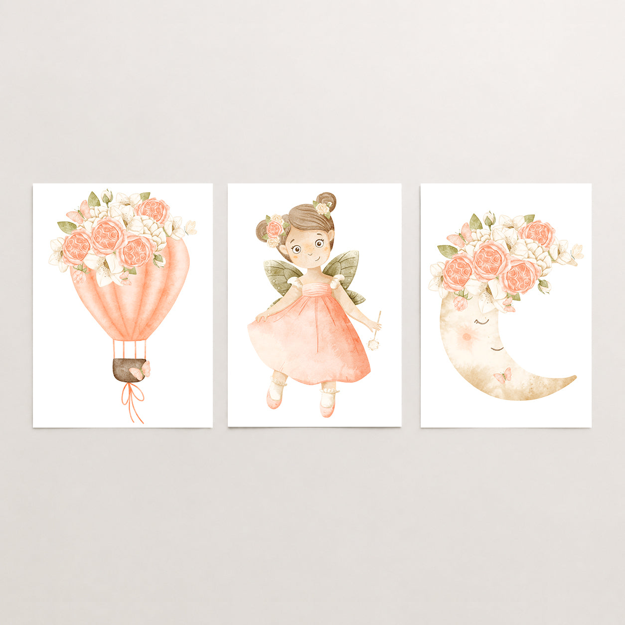 Fairy Wishes - Set of 3 - Printed Wall Art