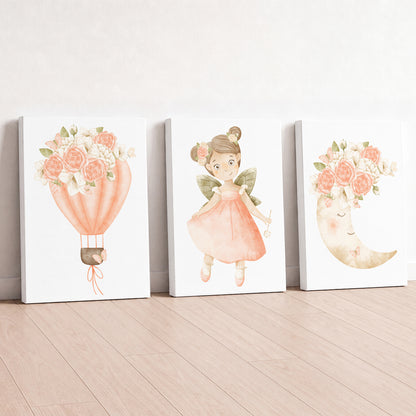 Fairy Wishes - Set of 3 - Printed Wall Art