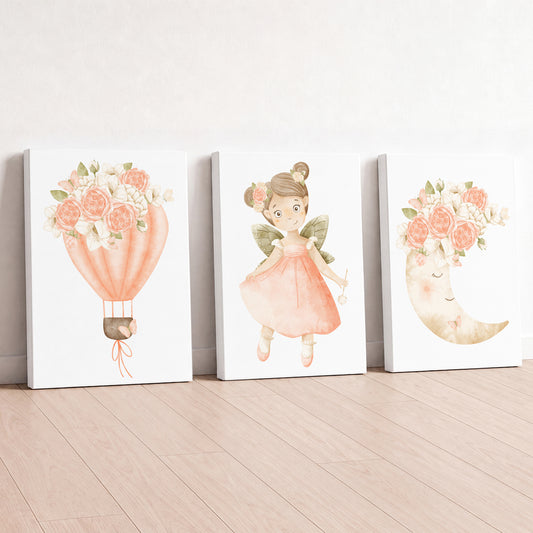 Fairy Wishes - Set of 3 - Printed Wall Art