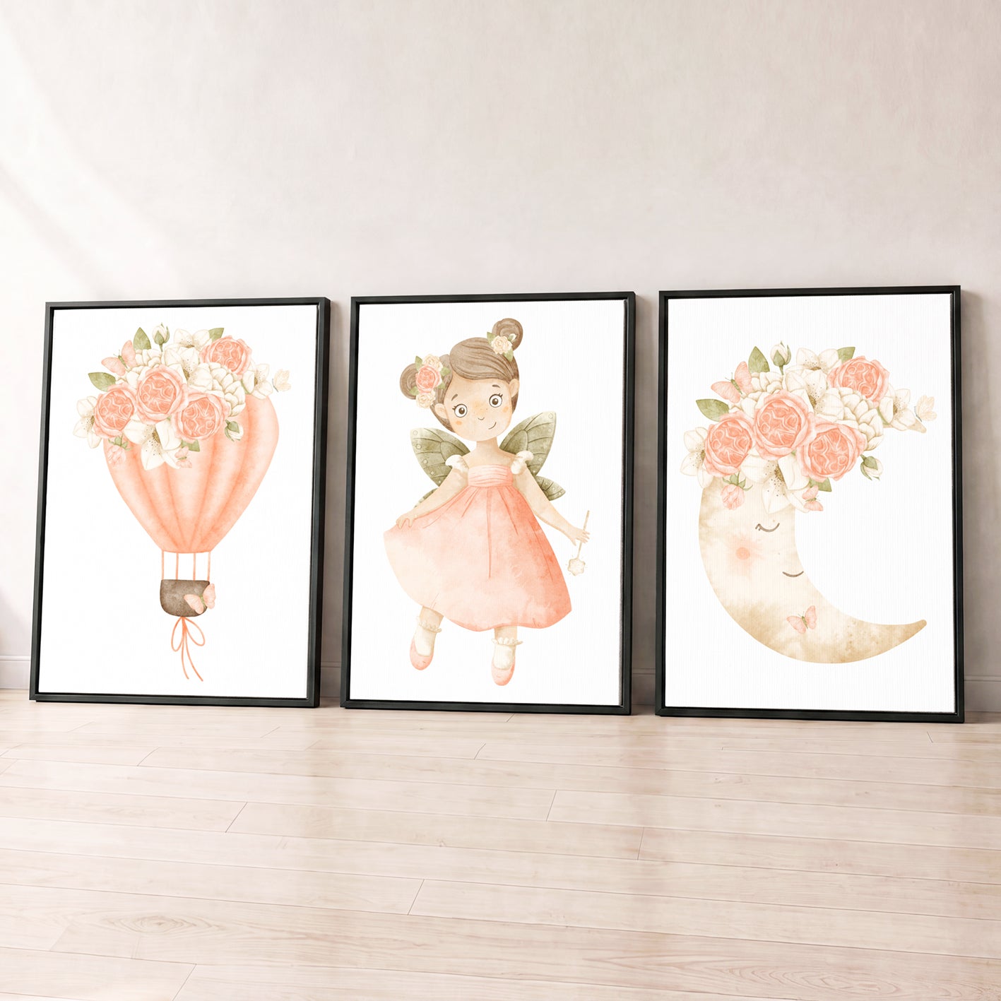 Fairy Wishes - Set of 3 - Printed Wall Art