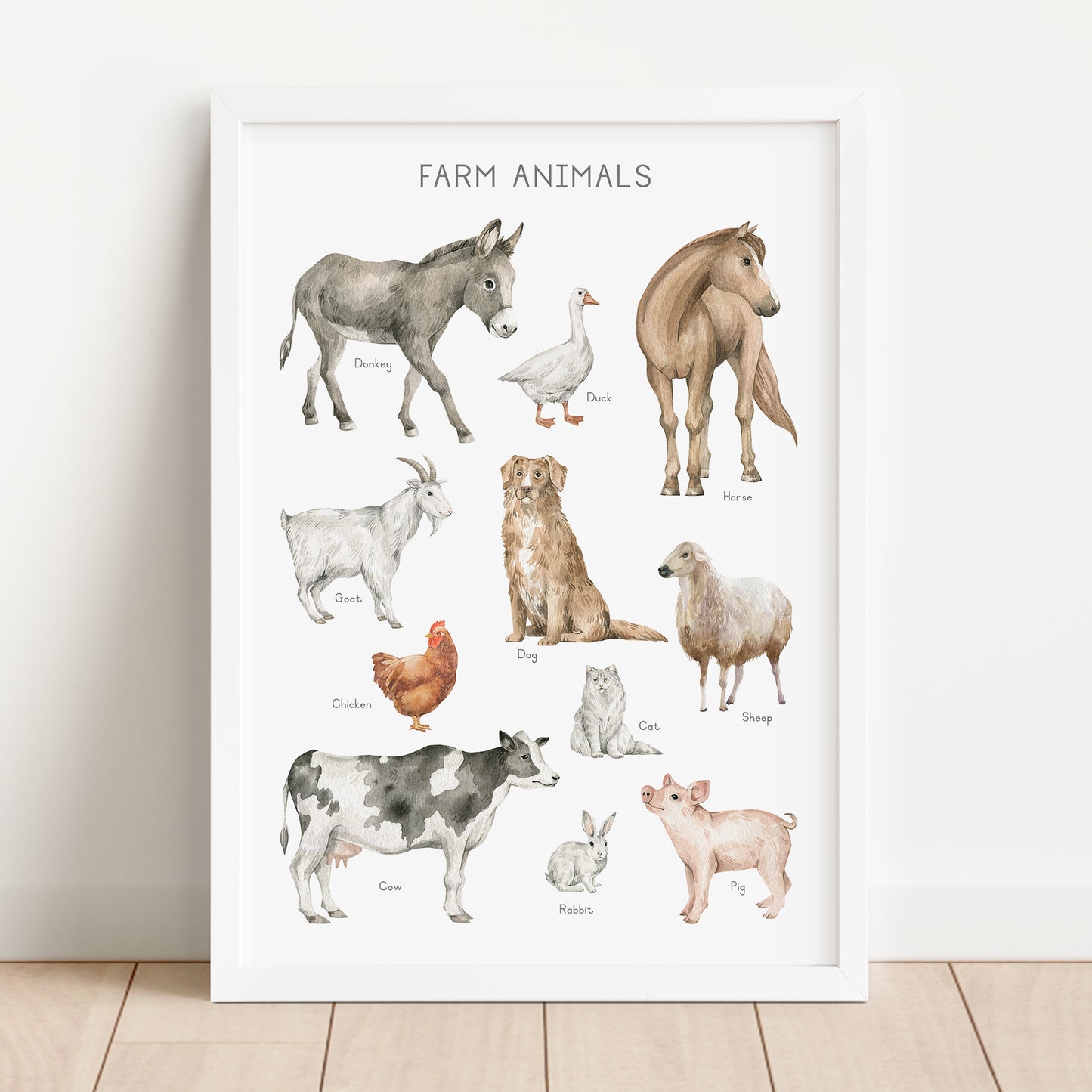 Farm Animals - Printable Wall Art - Instant Download