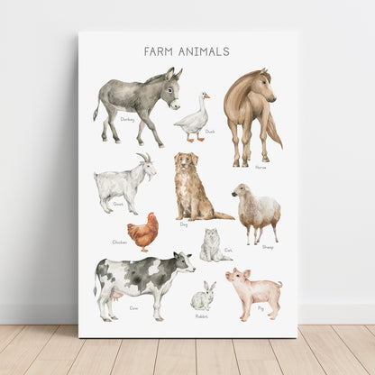Farm Animals - Printable Wall Art - Instant Download