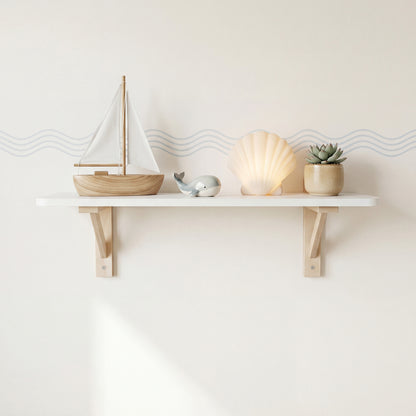 Nova Kids Wall Bookshelf – White Front-Facing Book Display