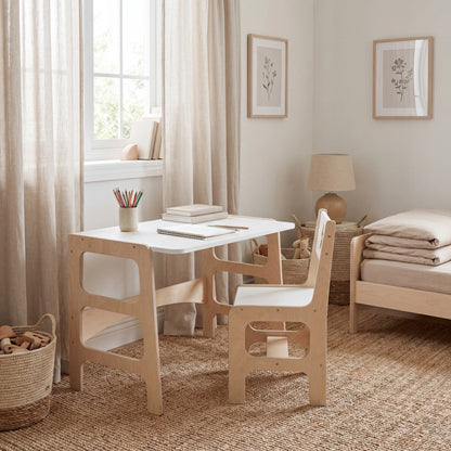Kids Desk and Chair Set – White - 5-10 Years+
