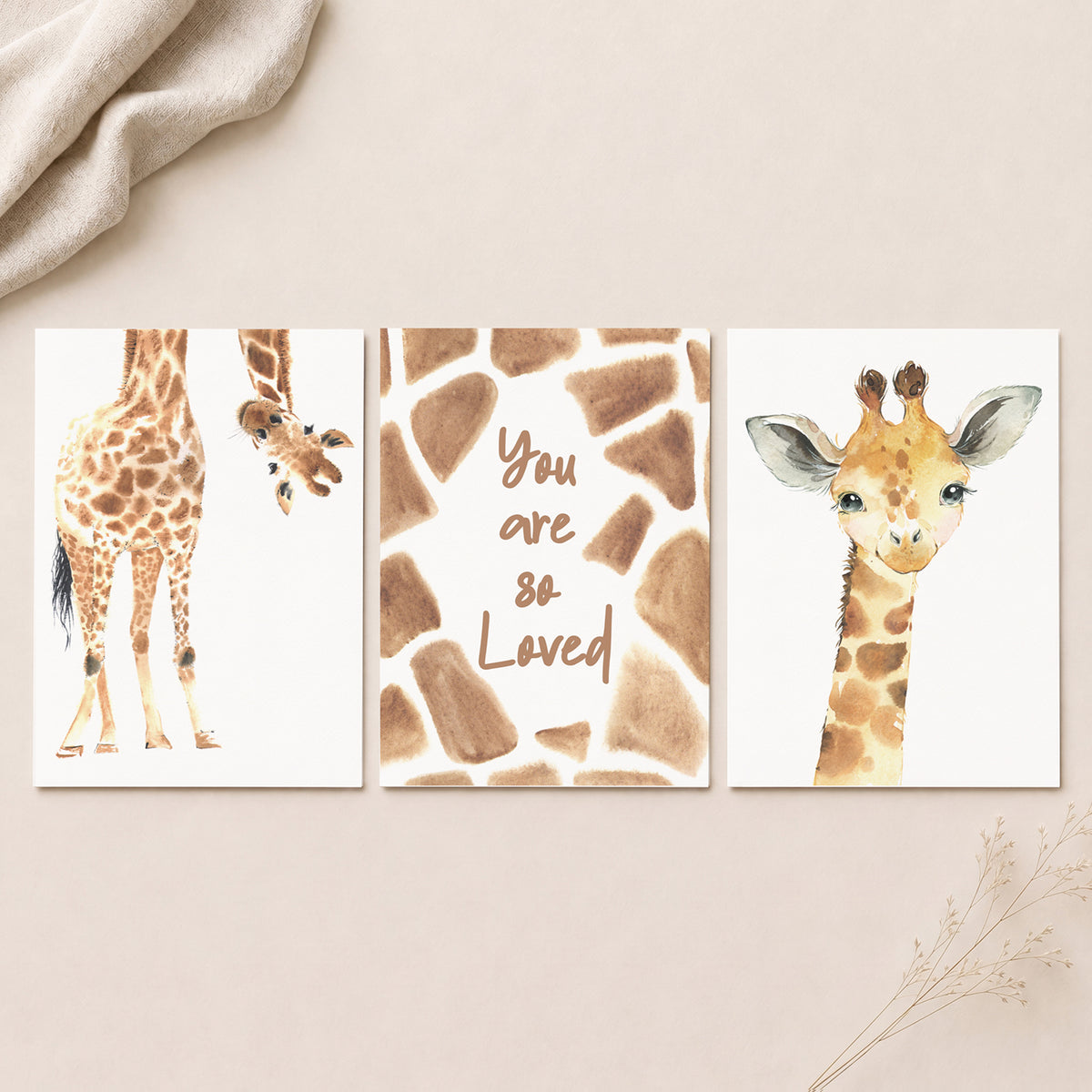 You are so Loved - Set of 3 - Printed Wall Art