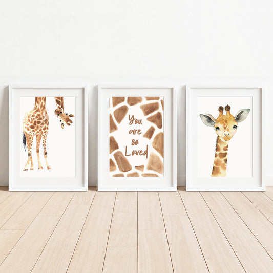You are so Loved - Set of 3 - Printed Wall Art