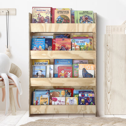 Montessori Standing Wall Bookshelf | Extra Large | Kids Bookshelf