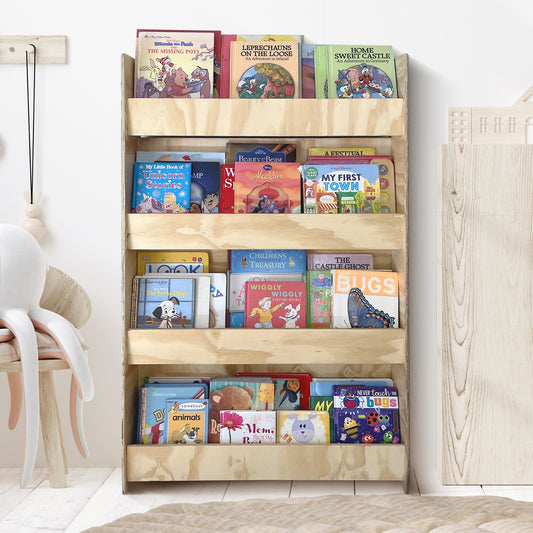 Montessori Standing Wall Bookshelf | Extra Large | Kids Bookshelf