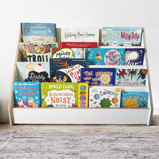 White Montessori Floor Bookshelf | Kids Bookshelf