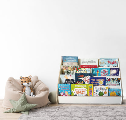 White Montessori Floor Bookshelf | Kids Bookshelf
