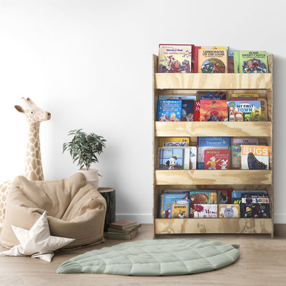 Montessori Standing Wall Bookshelf | Extra Large | Kids Bookshelf