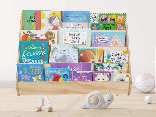 Kids Floor Bookshelf – WOOD | Montessori | Kids Bookshelf