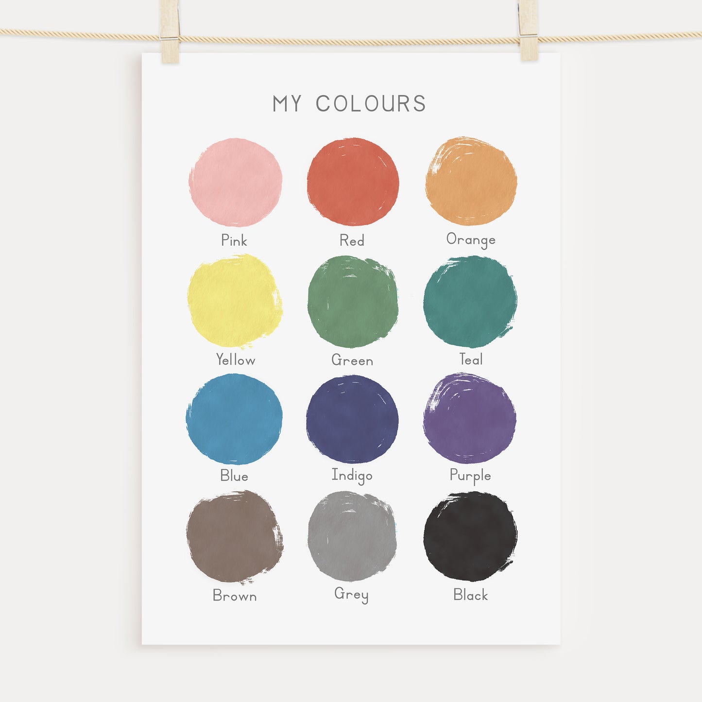 Colours - Printable Wall Art - Instant Download