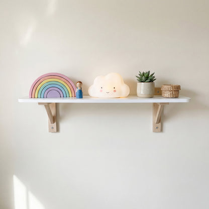 Nova Kids Wall Bookshelf – White Front-Facing Book Display