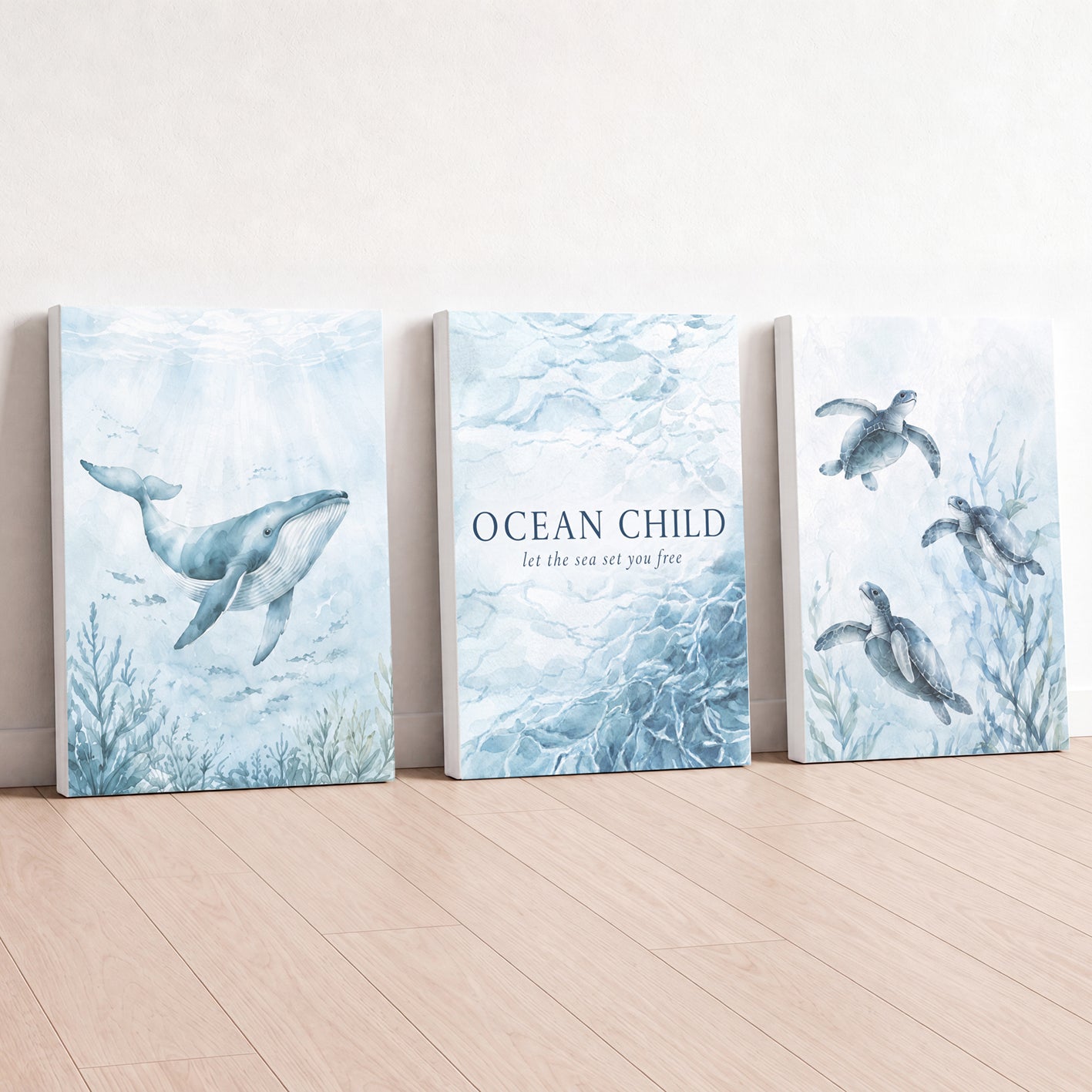 Ocean Child - Set of 3 - Printed Wall Art