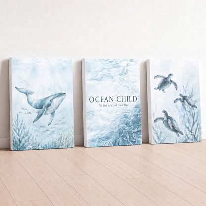 Ocean Child - Set of 3 - Printed Wall Art