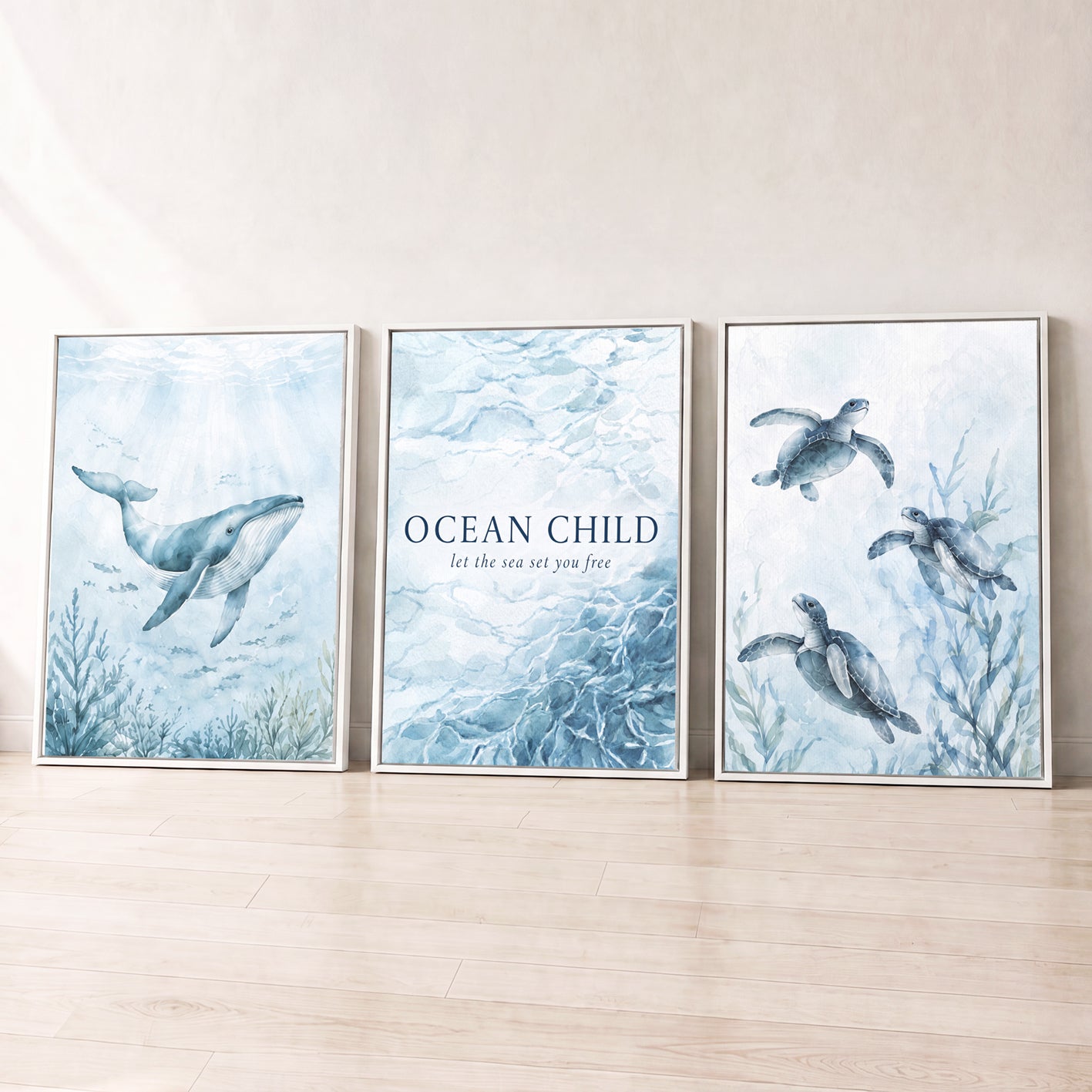 Ocean Child - Set of 3 - Printed Wall Art